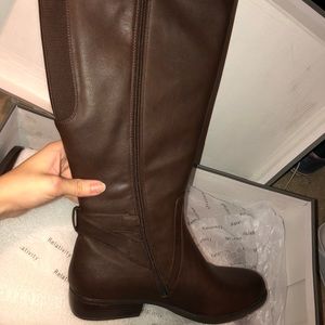Knee high brown boots